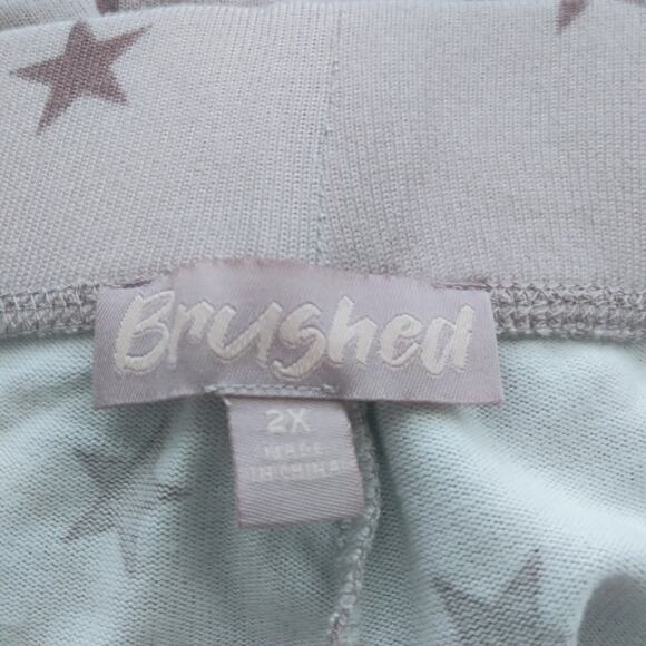 Brushed Pink Star Lounge Joggers Size 2X - Picture 6 of 7